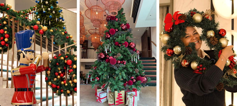 Christmas decorations on board Saga's ocean and river cruise ships